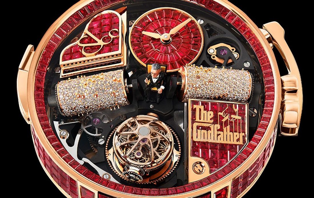 De wijzerplaat van het Godfather-horloge.