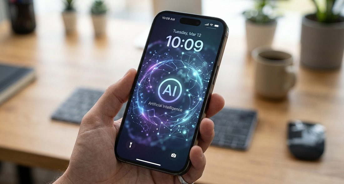 AI op een smartphone.