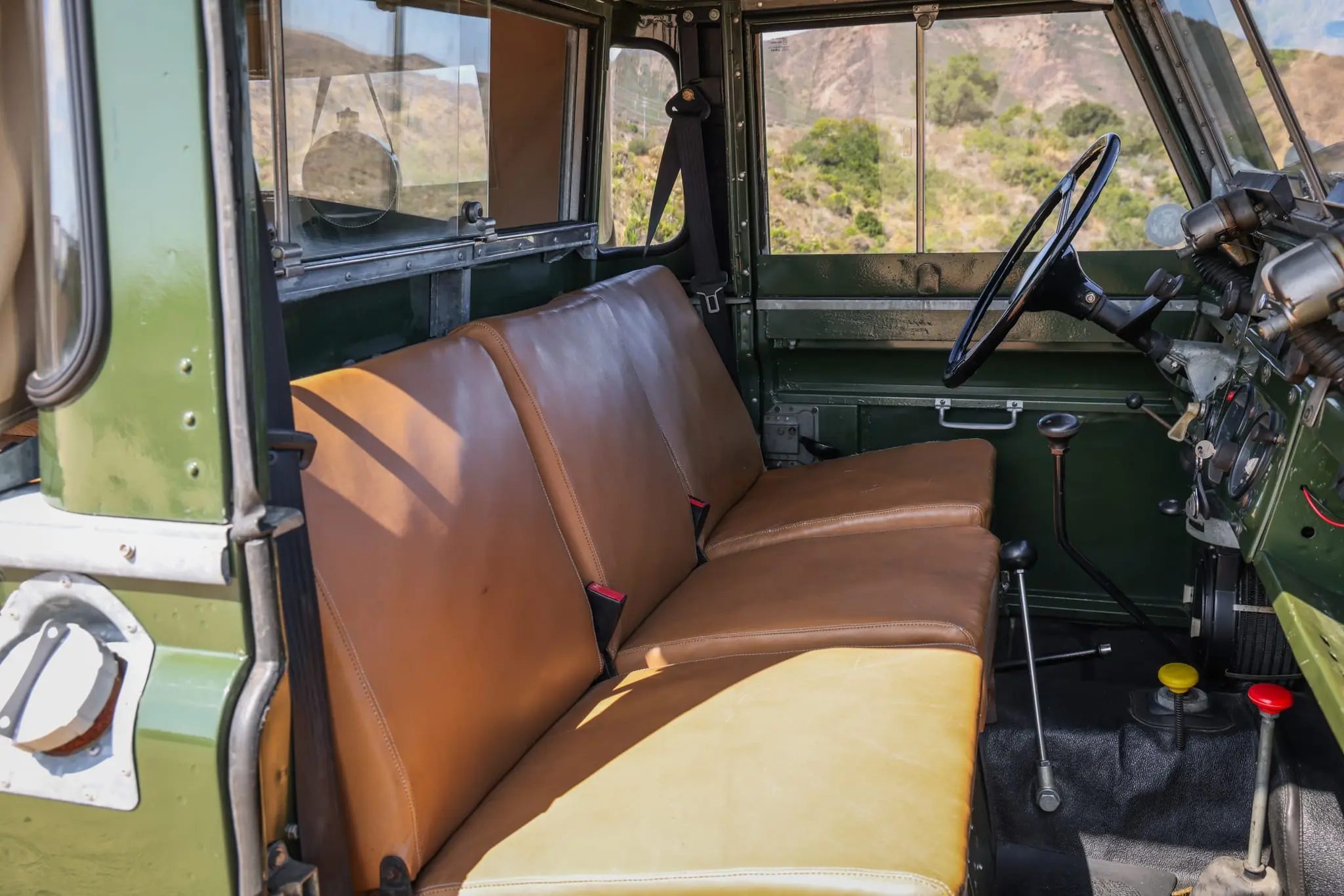 Binnenkant van een Land Rover