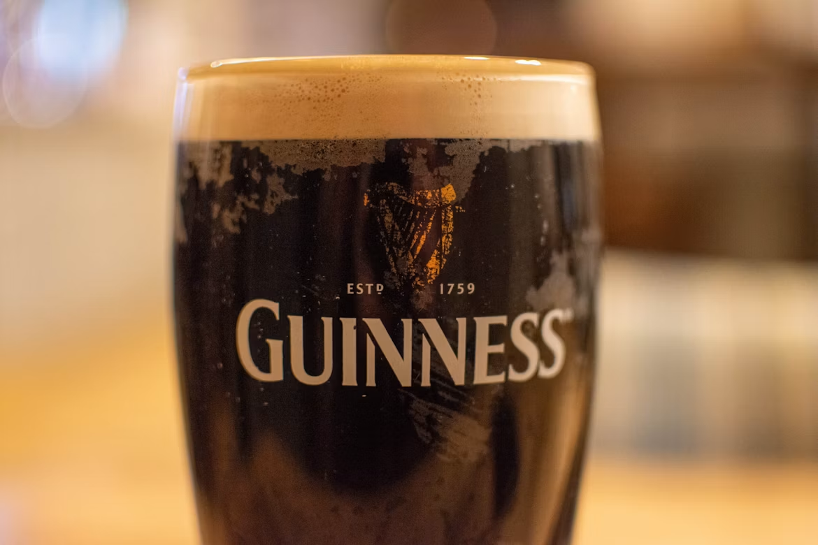 Guinness in een glas
