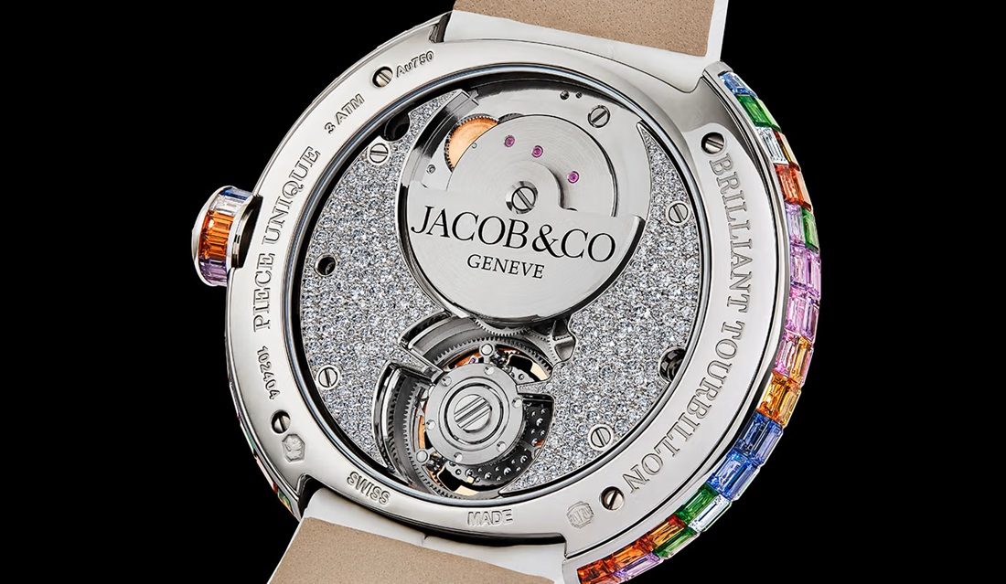 De achterzijde van het horloge van Jacob & Co.