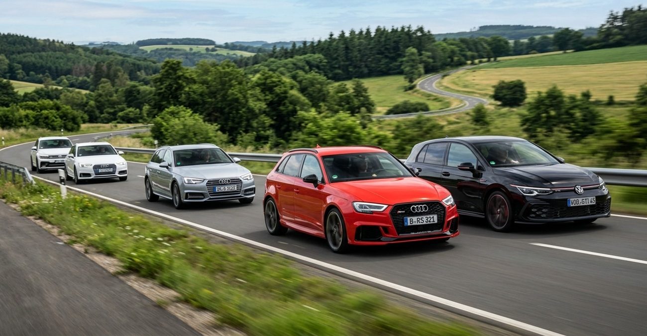 Audi's en Volkswagens die mogelijk zijn teruggeroepen.