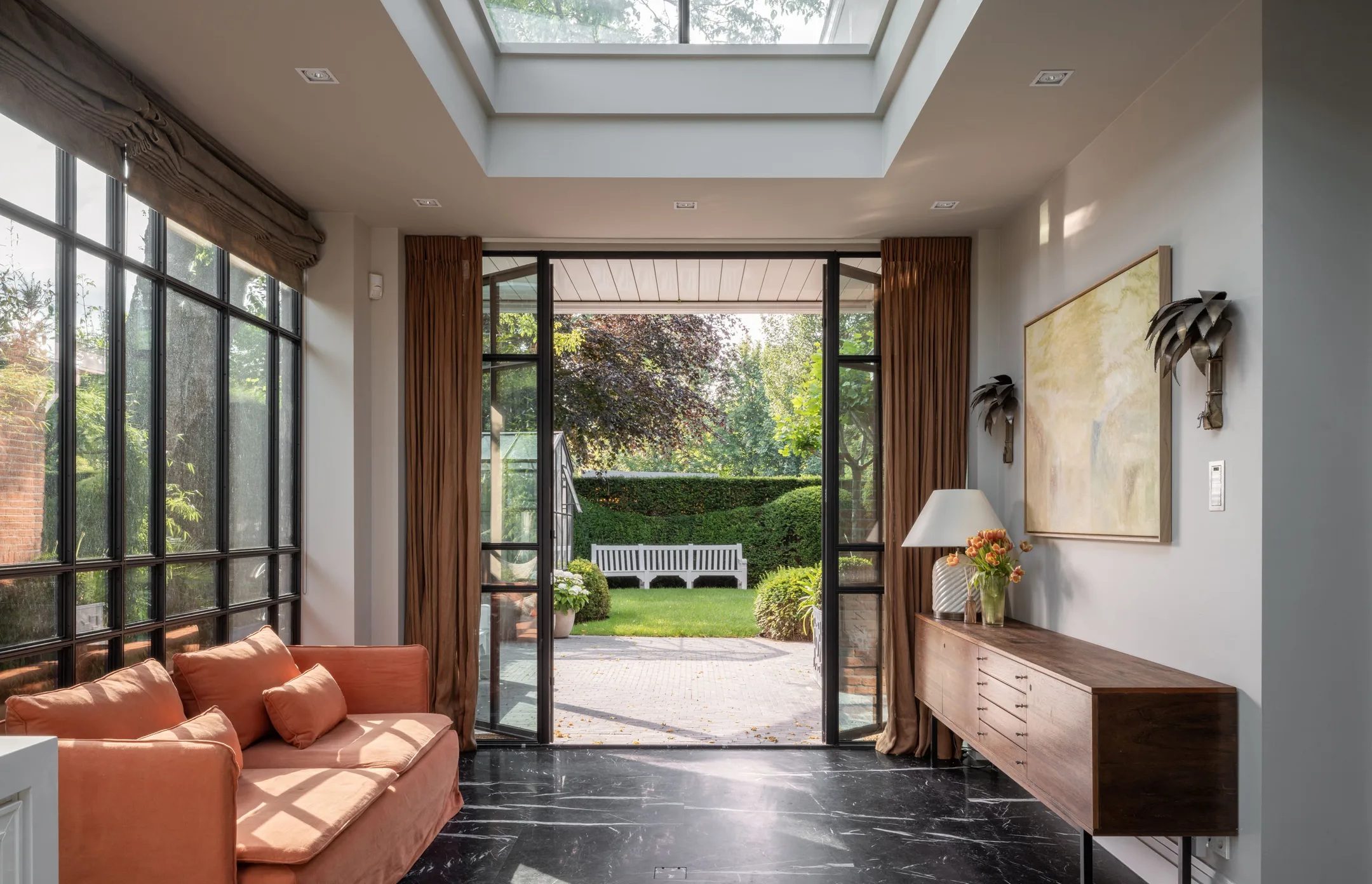 De tuin van de woning.