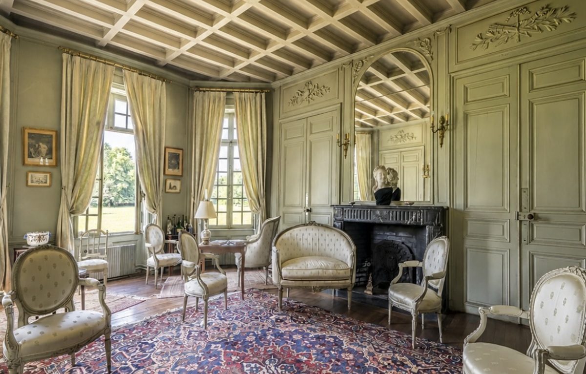 De binnenzijde van het Franse kasteel.