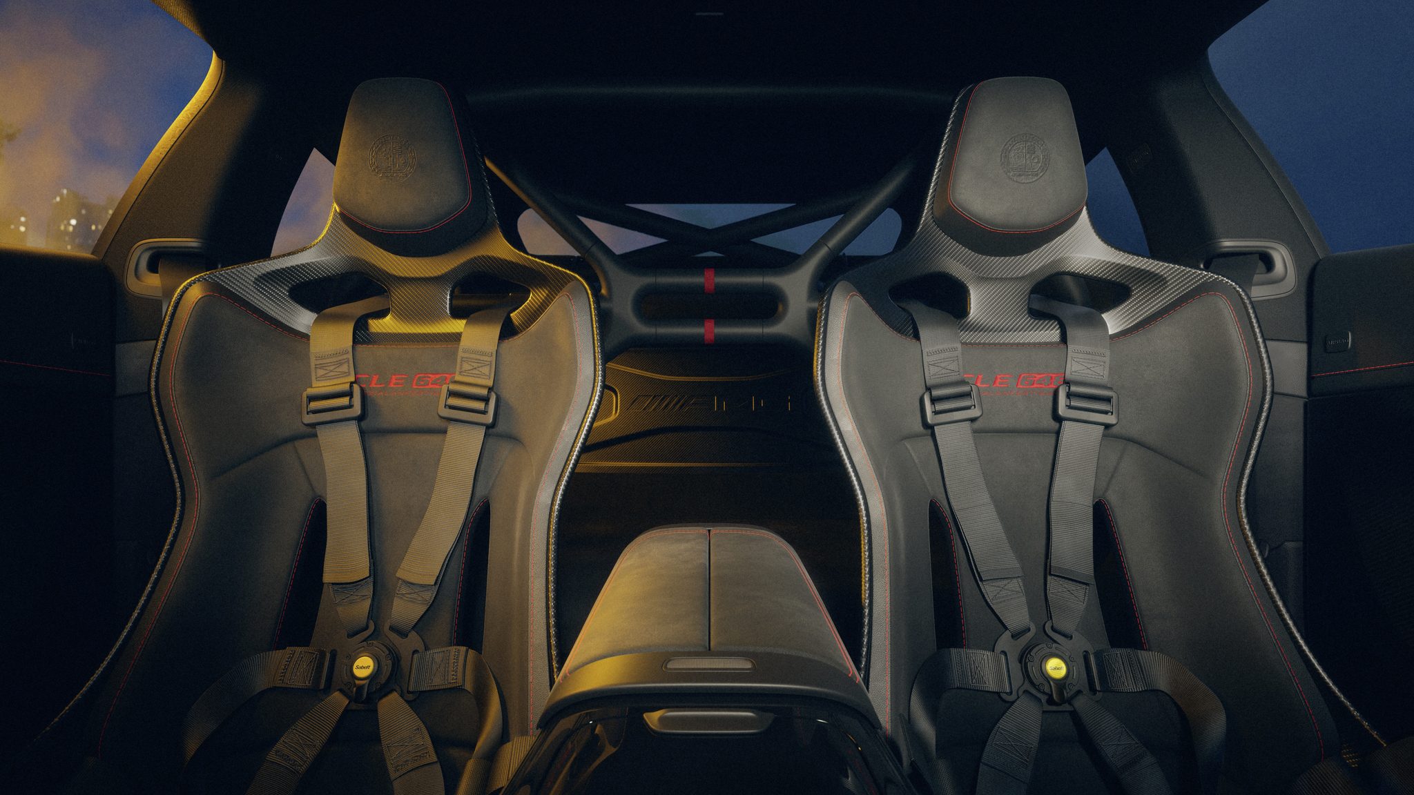 Het interieur van de De Mercedes-AMG CLE 646 Spezialanfertigung