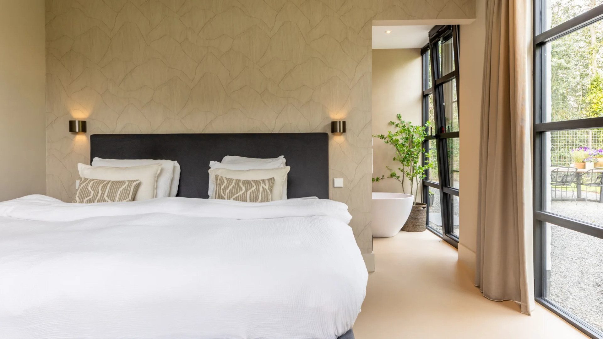 Een van de slaapkamers.