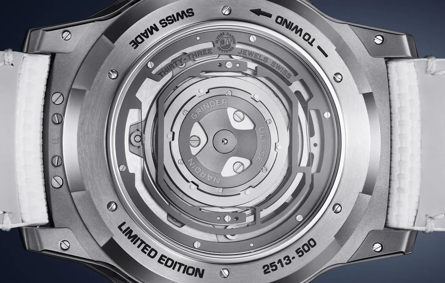 De achterkant van het horloge.