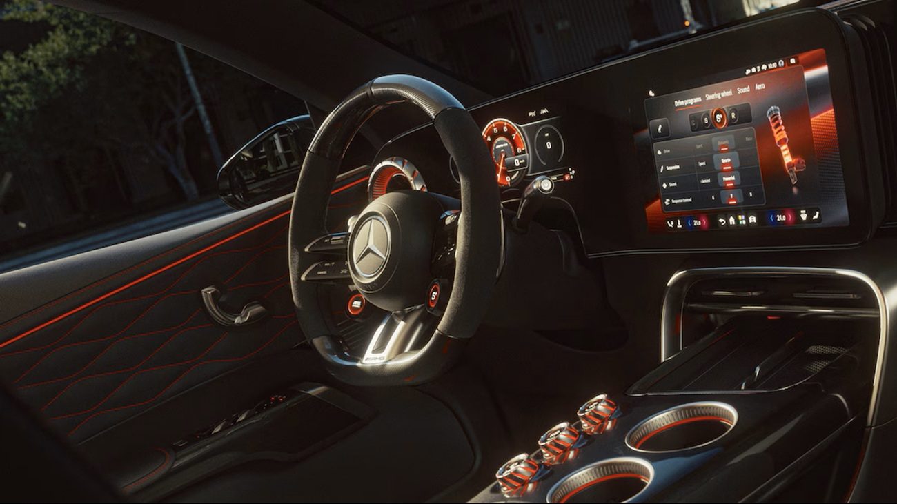 Het interieur van de Mercedes-AMG SUV.
