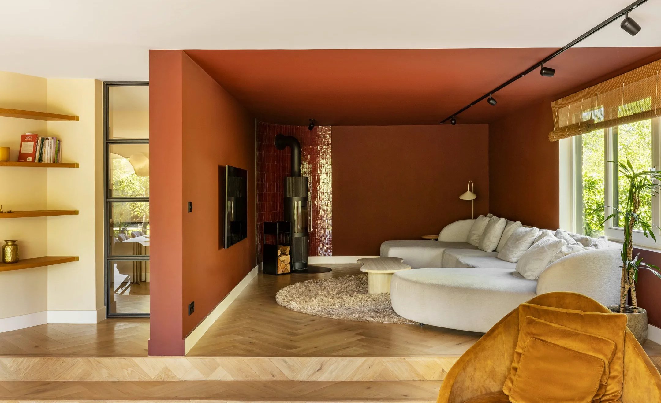 Een living in de villa in Amsterdam.