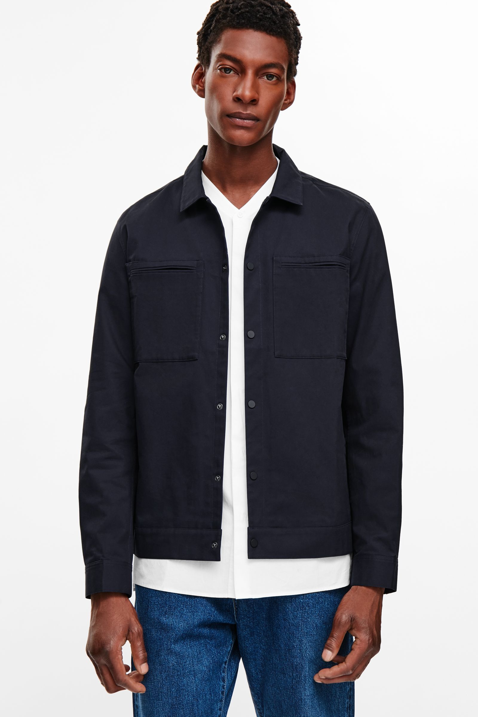 COS Military jacket jas blauw herfst MAN MAN