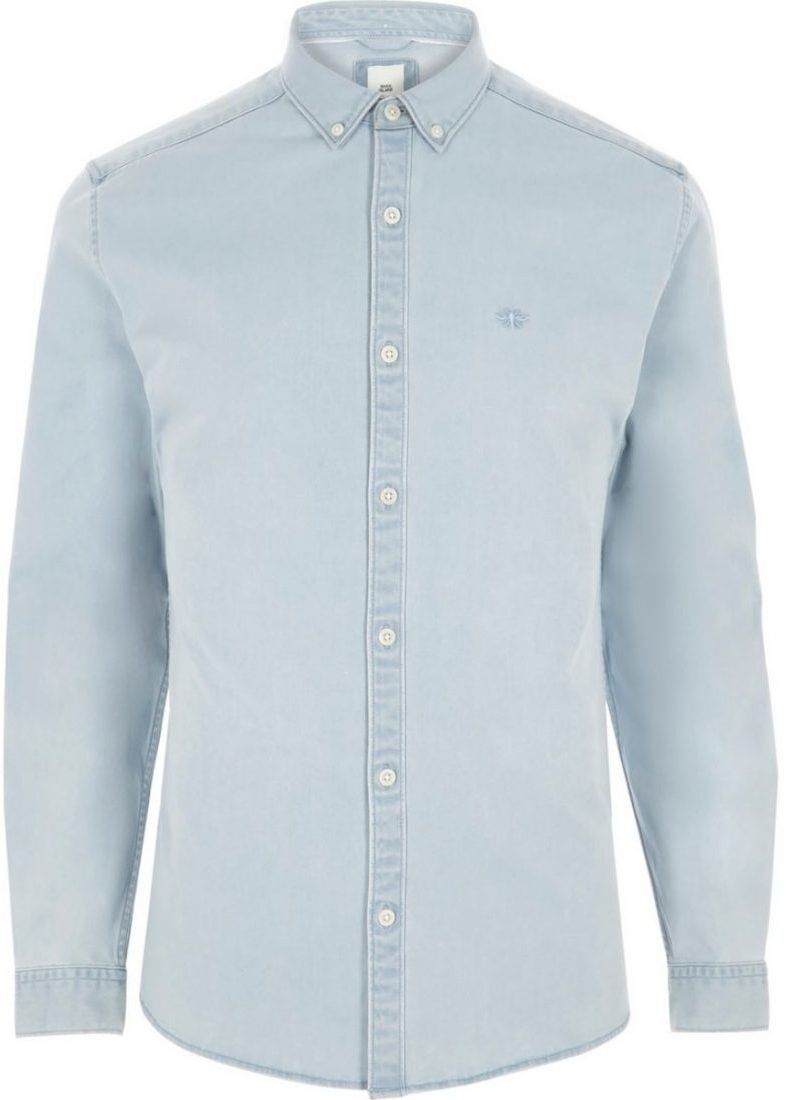 Overhemd denim blauw MAN MAN