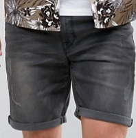 Shorts Denim Asos Black Man Man