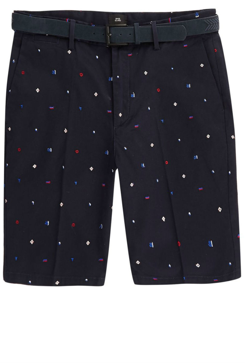 Short print navy MAN MAN