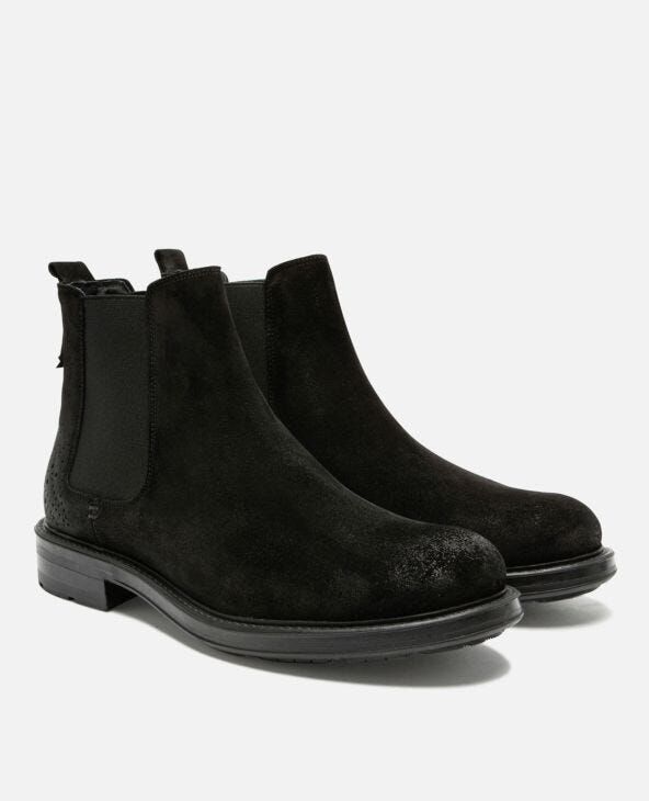 zwart suede boots