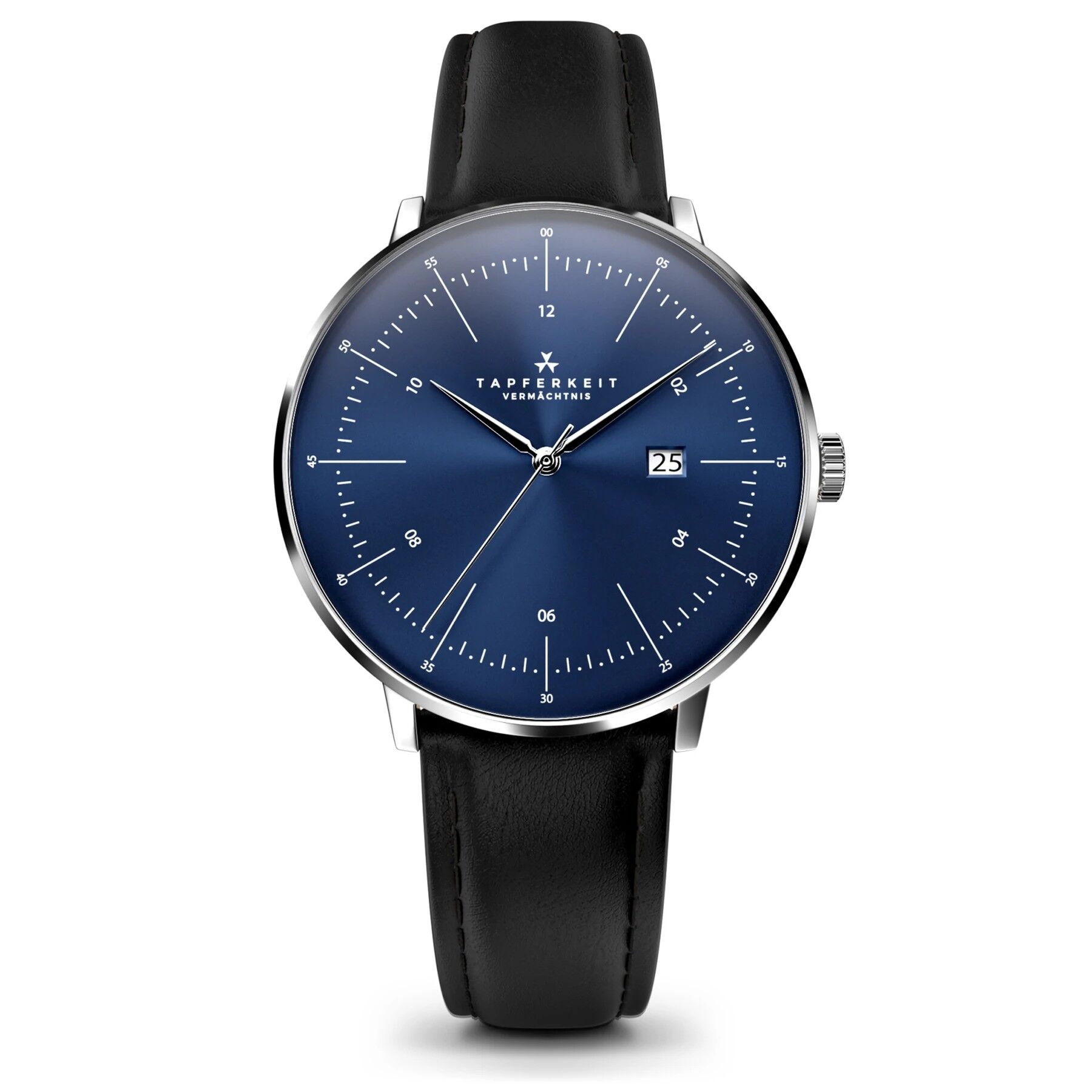 horloge donkerblauw wijzerplaat zwarte band