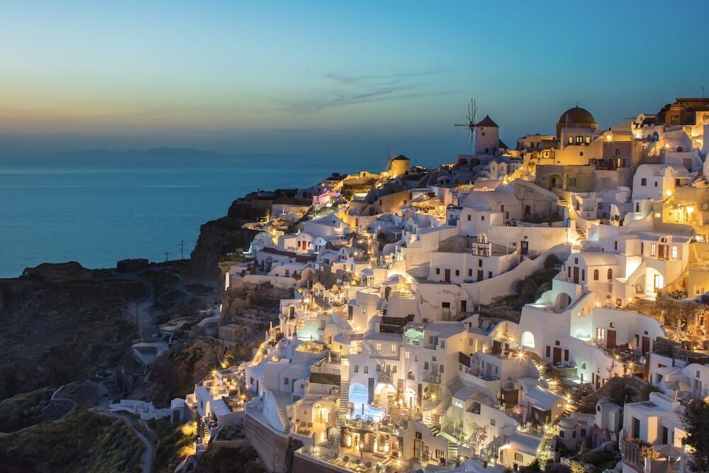 Santorini stad landschap 