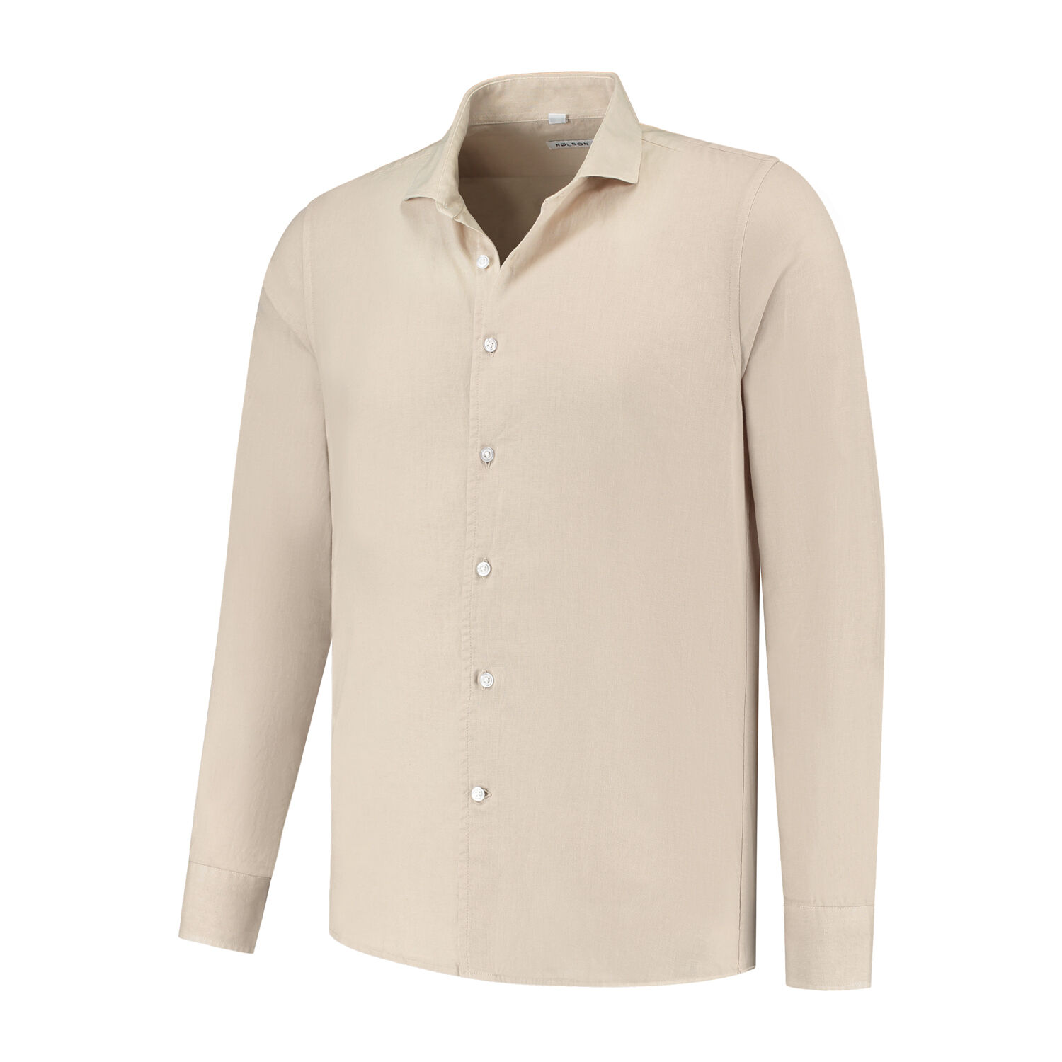 Beige linnen shirt_Side left