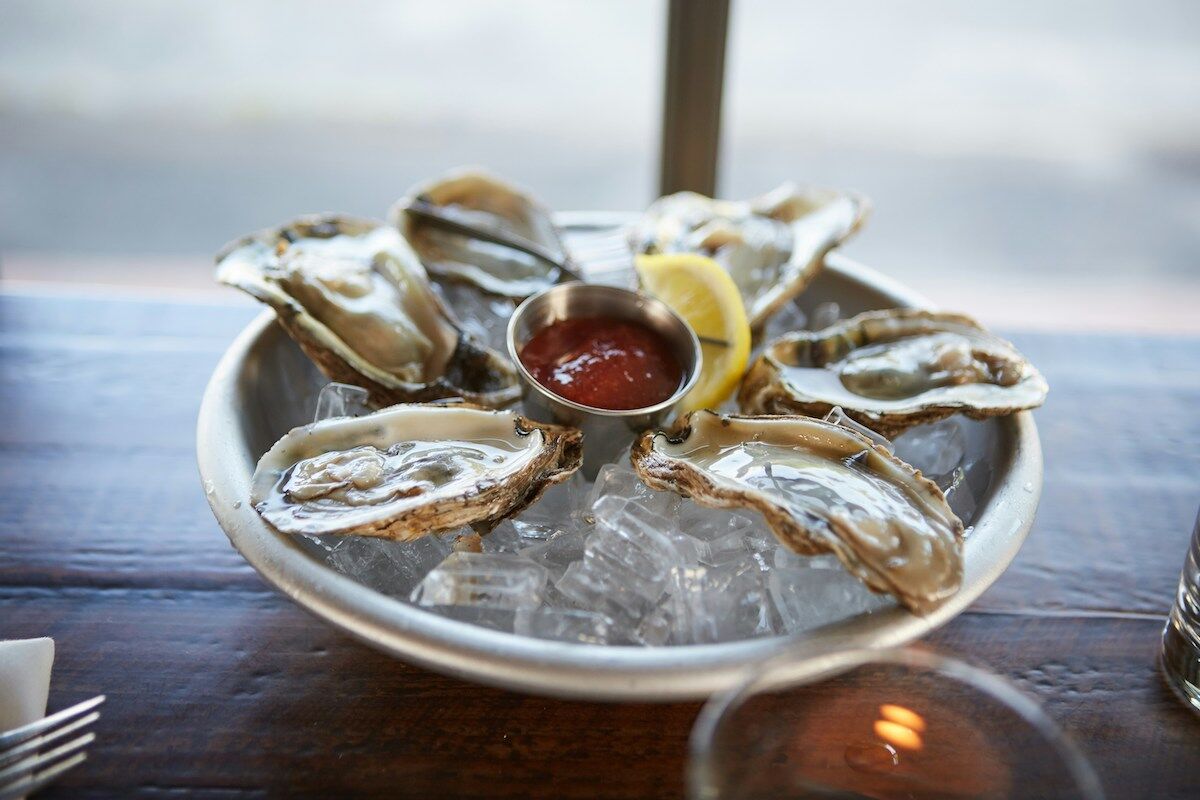 Vis oesters avondeten