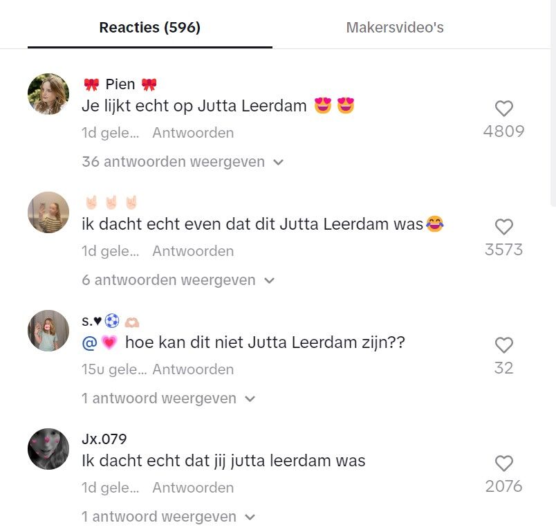 reacties jutta leerdam video