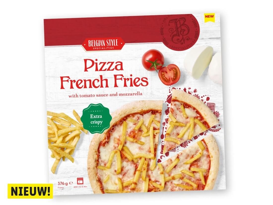 Friet-pizza van de Lidl