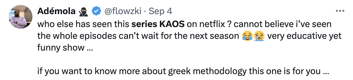 kaos tweet