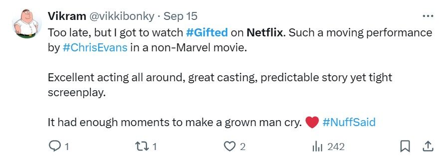 gifted review twitter