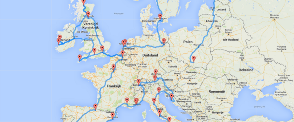 Roadtrip Europa: dit is de perfecte en meest efficiënte route