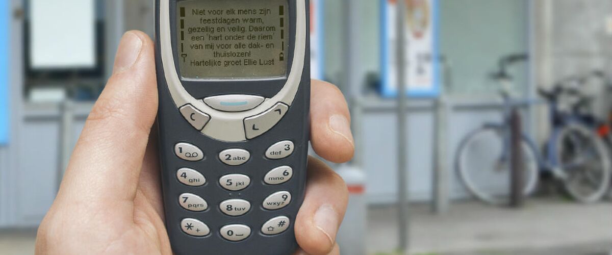 Stuur een kerstkaart via SMS naar daklozen zonder adres