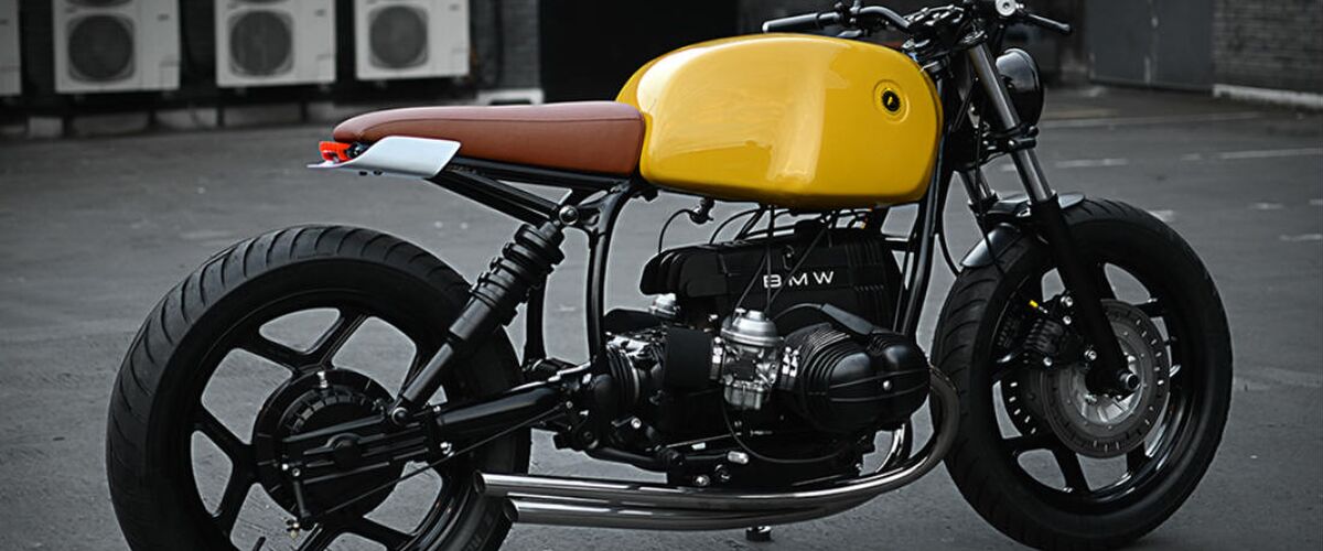 BMW R80 omgetoverd tot futuristische cafe racer