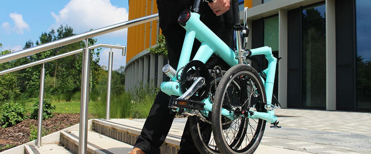 Deze opvouwbare e-bike is enorm licht in beschikt over alle functionaliteiten