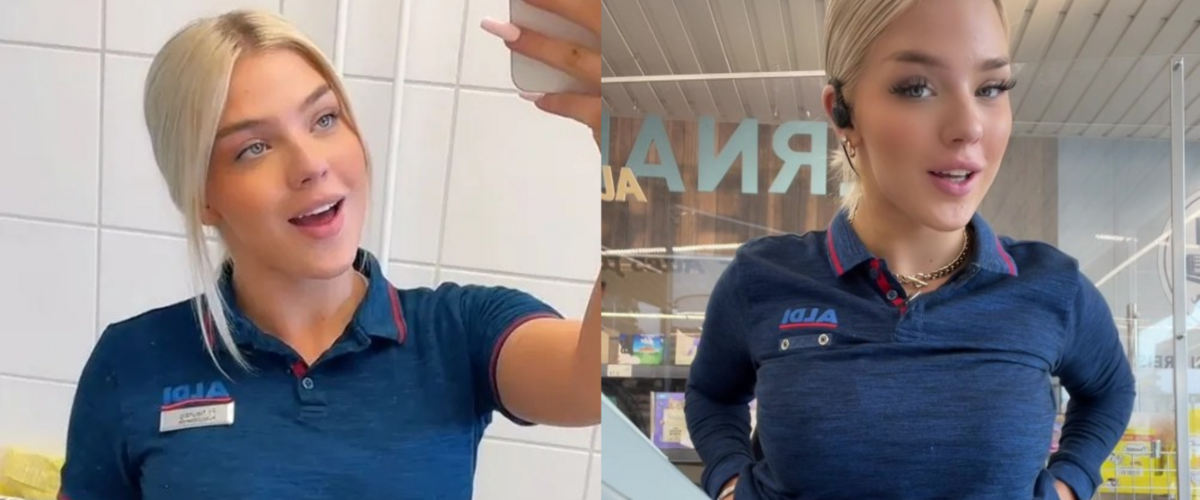 Aldi-caissière gaat viral op TikTok met filmpjes tijdens werktijd