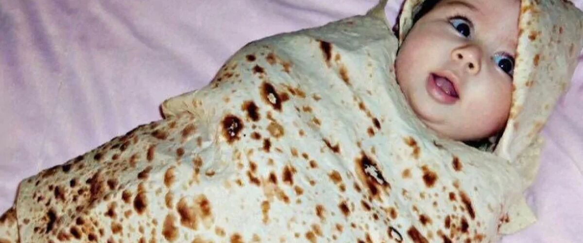 Deze burrito deken is het beste cadeau voor iedere babyshower