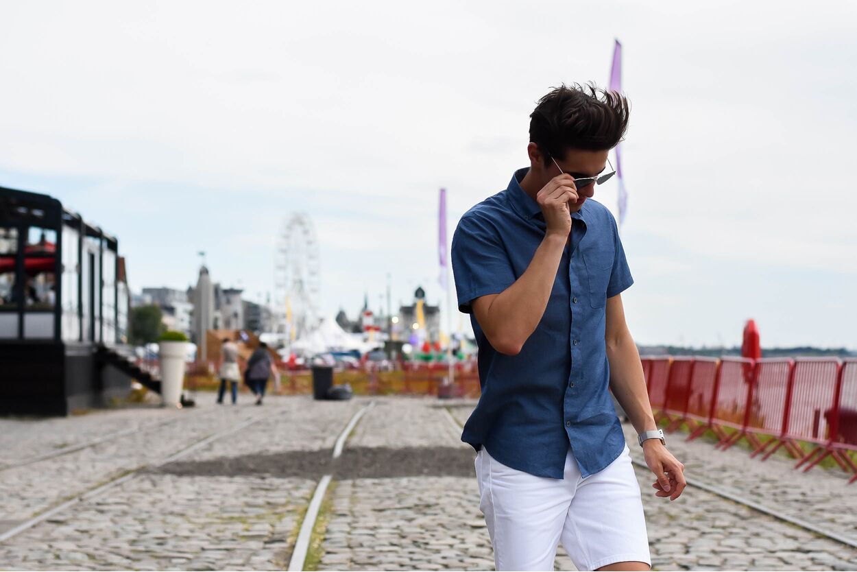 short sleeve overhemd man man