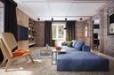 stenen muur brick wall woonkamer man man 2