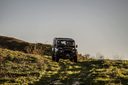 all black land rover defender man man