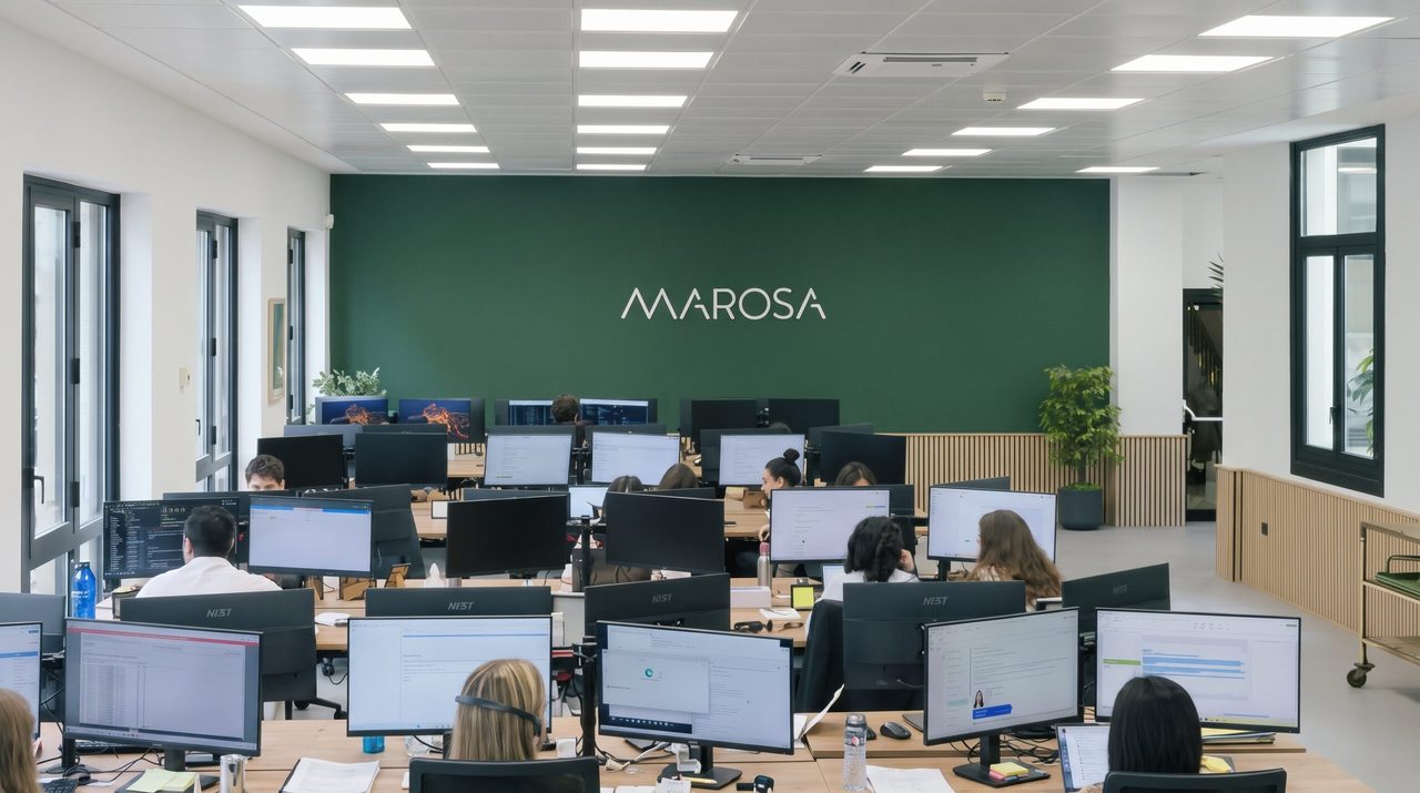 Het kantoor van Marosa, het bedrijf dat verkocht werd