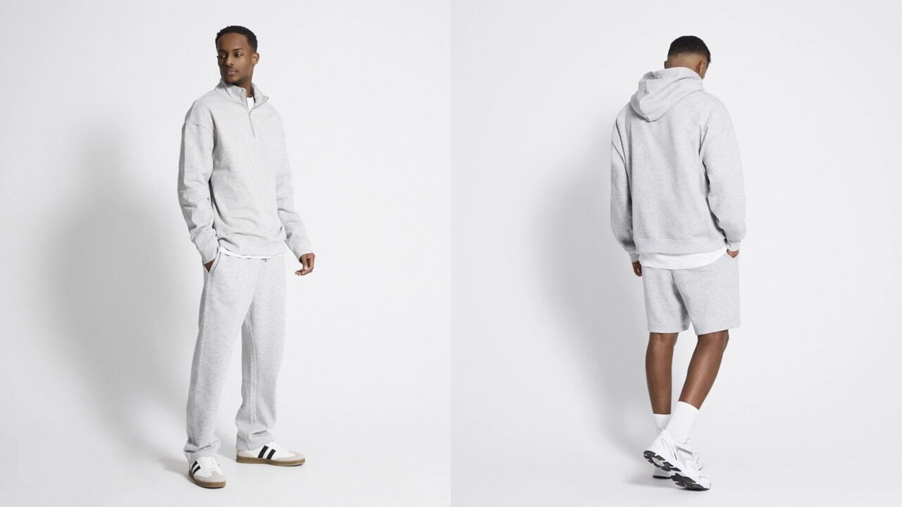 Mannen met grijzen sweatstof outfits van Lager 157