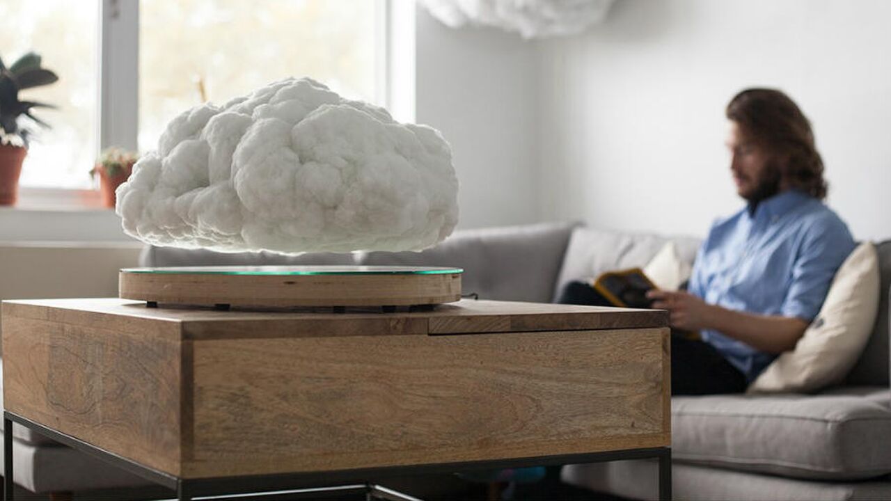 Illustratie voor: Een zwevende wolk is binnenkort jouw muziekinstallatie