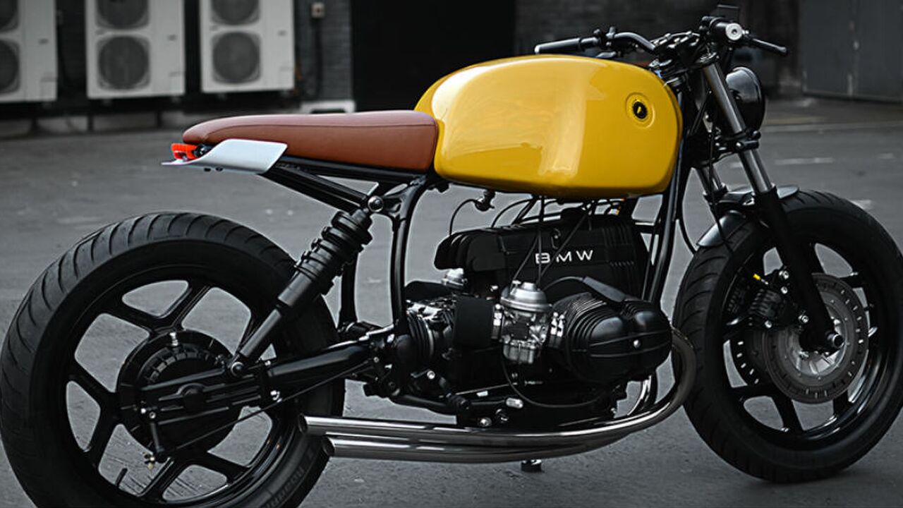 Illustratie voor: BMW R80 omgetoverd tot futuristische cafe racer