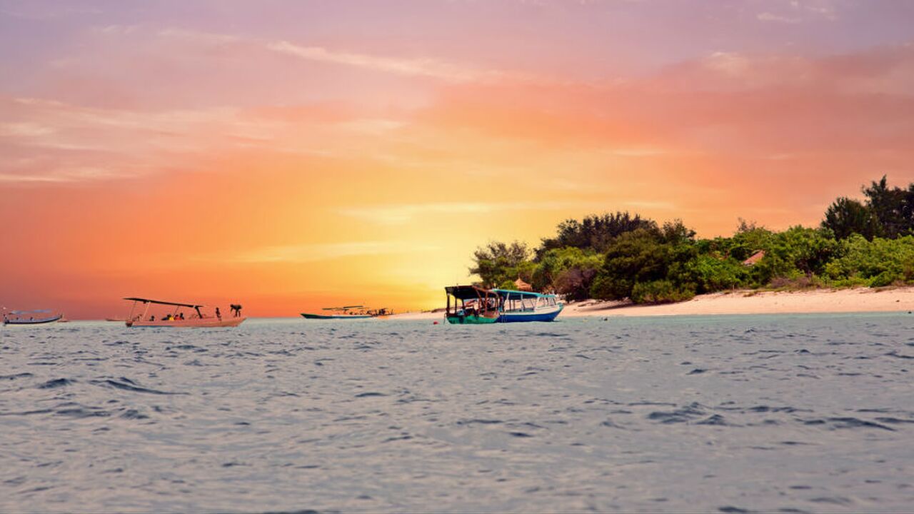 Gili-zonsondergang-boot-manman