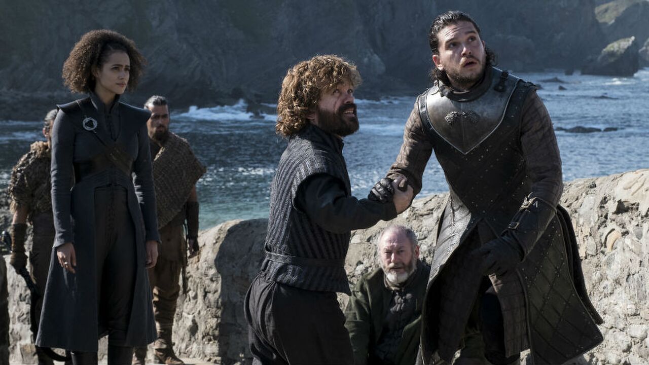 game of thrones premiere man man