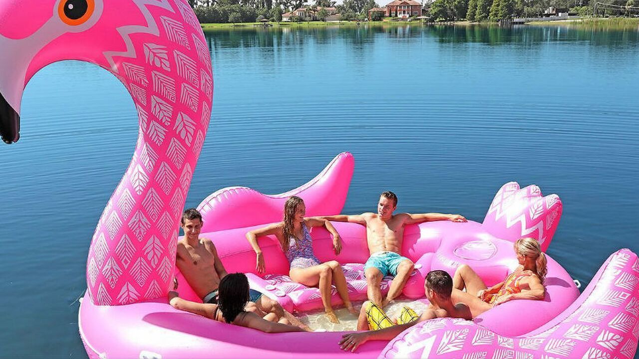 opblaasbare mega flamingo eiland MAN MAN