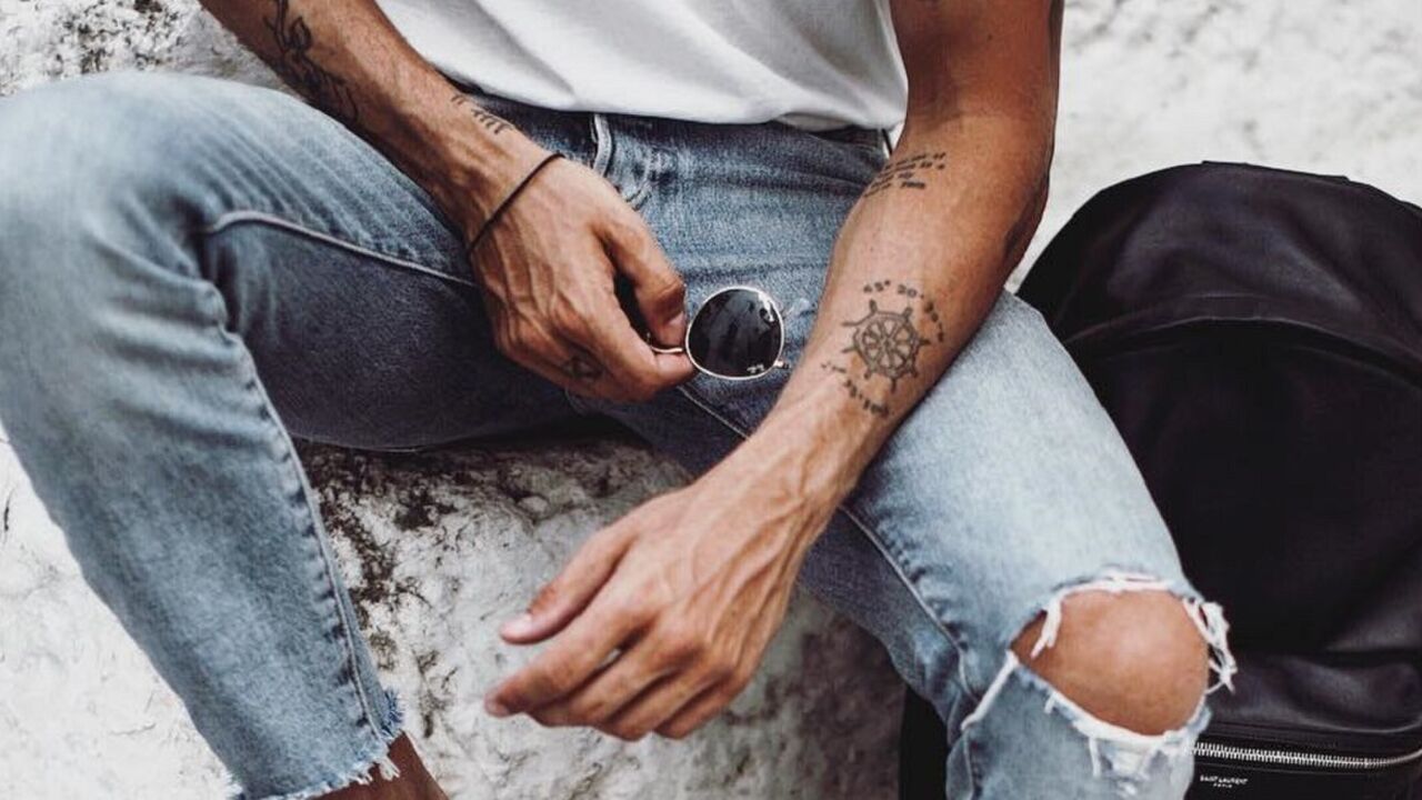 lichtblauwe jeans