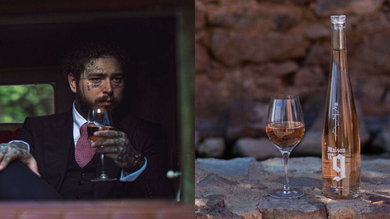 post malone wijn rose