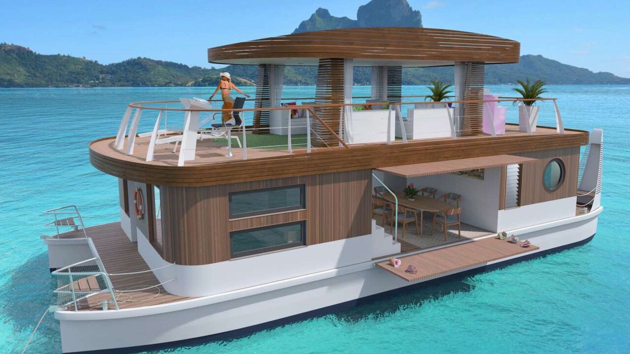 Varende villa op water Bora Bora vakantie
