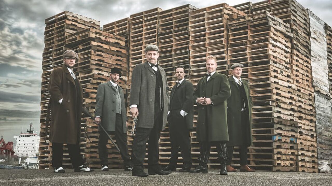 Vrijgezellen Peaky Blinders fotoshoot
