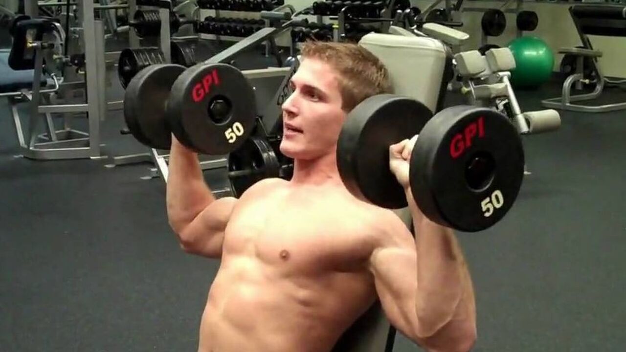 dumbbell shoulder press oefening (1)