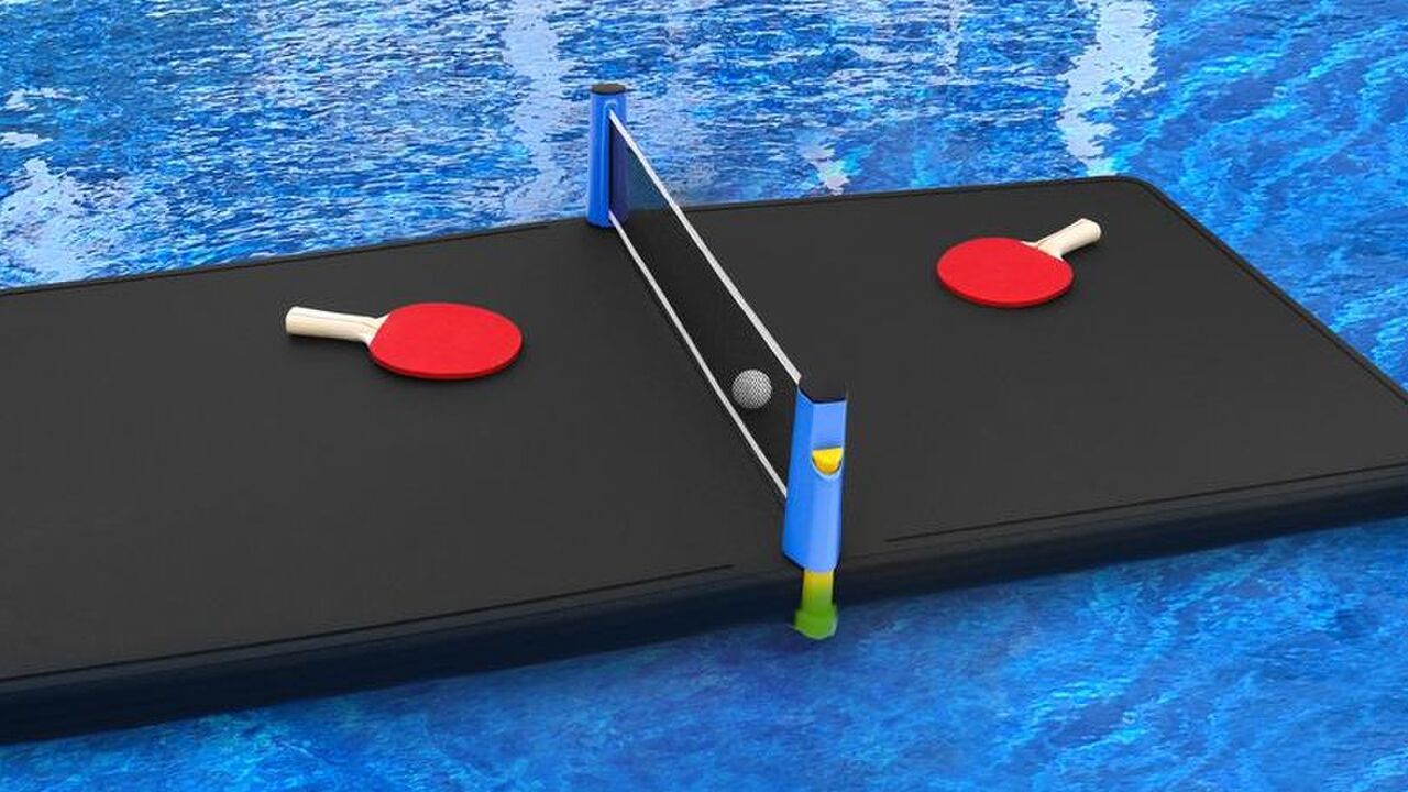 Drijvende pingpongtafel water (1)