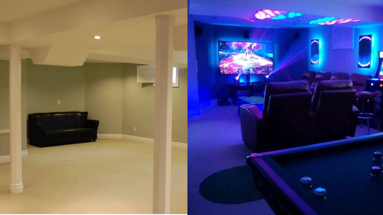 Man bouwt kelder om tot meest bizarre mancave die je kunt bedenken