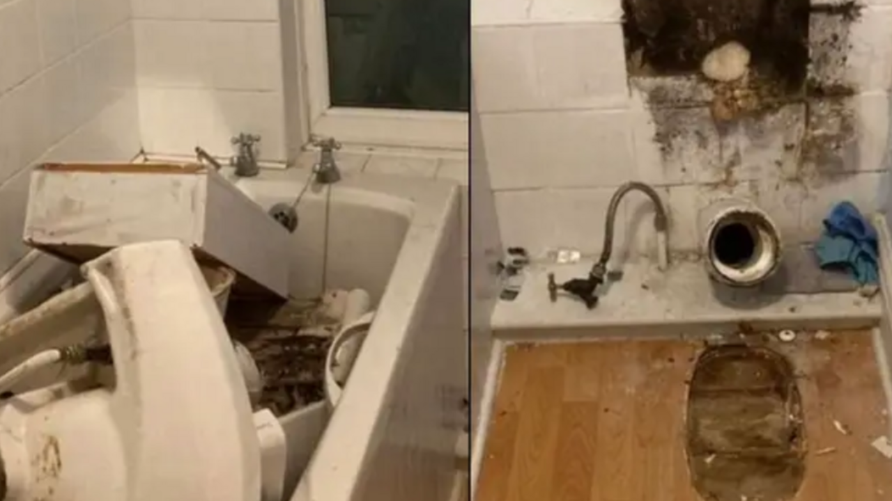 Illustratie voor: Verhuurder breekt in bij het huis van de huurder en sloopt de hele badkamer vanwege achterstallige huur